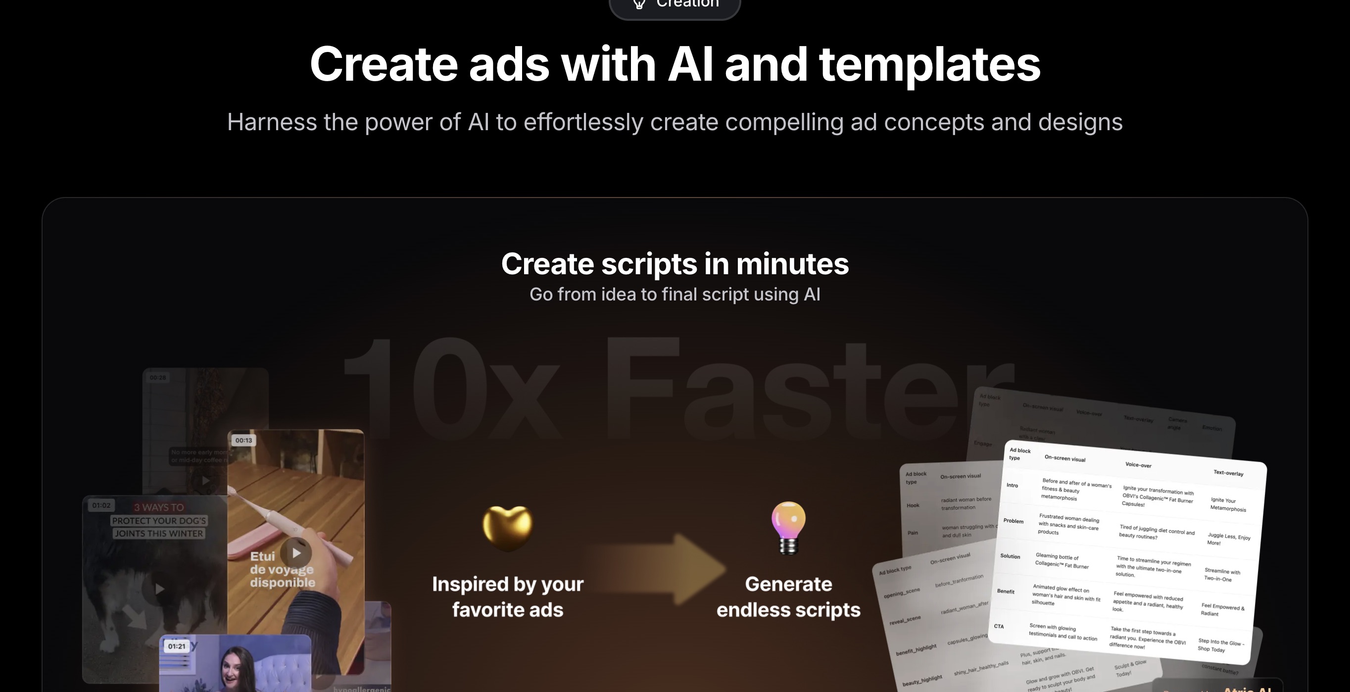 Atria AI Script Creator