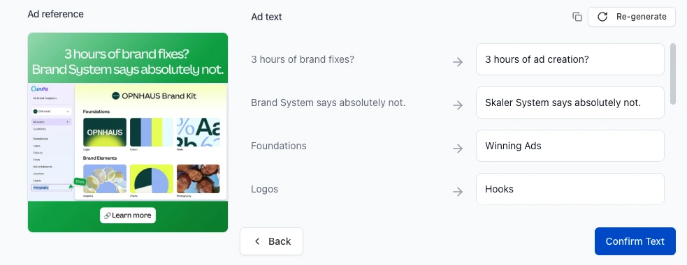Skaler AI ad concepts from LinkedIn examples