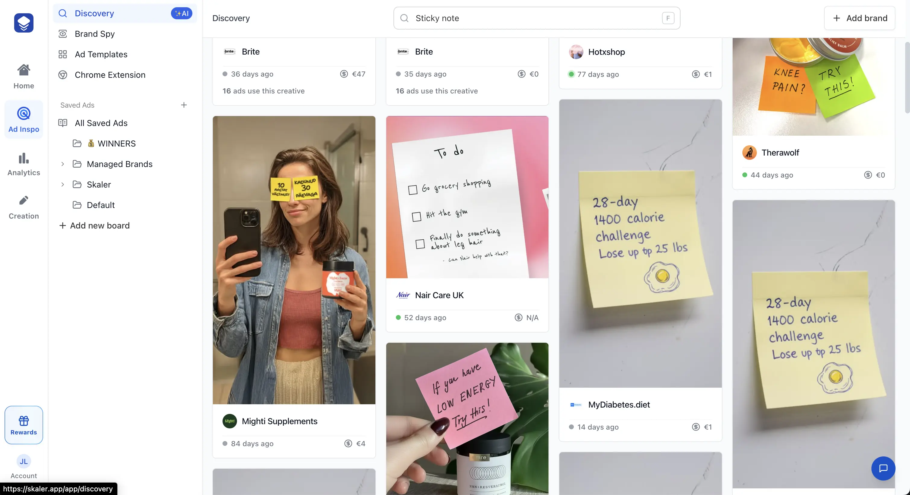 Skaler AI Ad Discovery Search