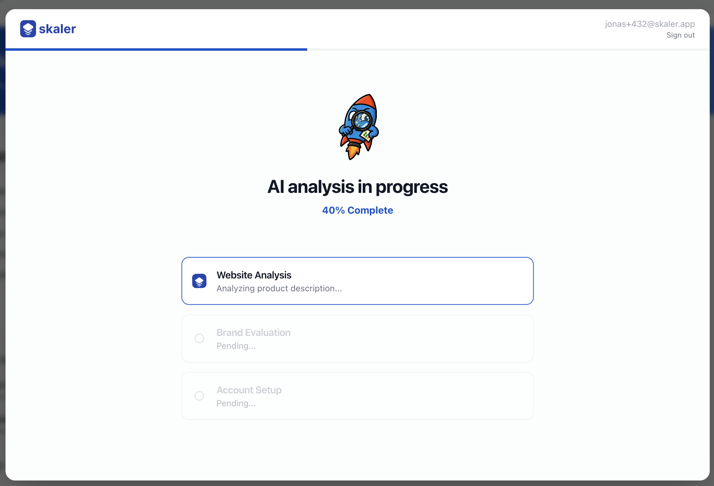 Onboarding product URL step