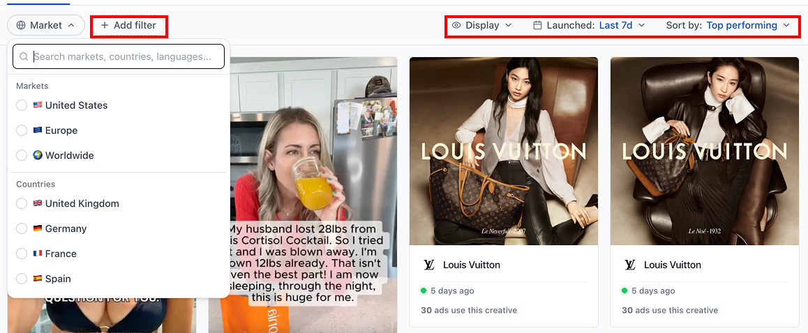 Discovery filters
