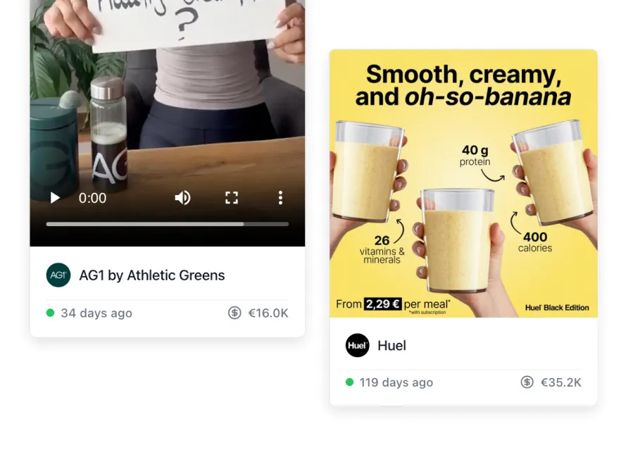 Permanent Ad Saving - Skaler feature illustration showing Found a brilliant ad? Save it to your personal swipe file with one click. Never lose a great idea to...